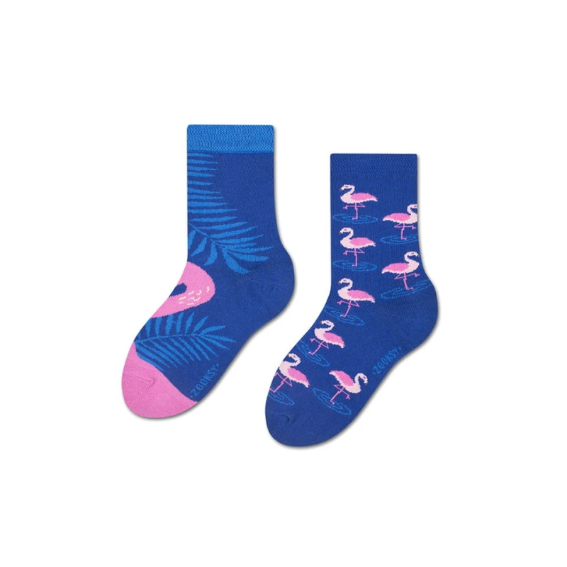 Kolorowe Śmieszne Skarpetki Dziecięce mixTURY Pink Flamingo Dla Dzieci Długie Zwierzęta Flamingi