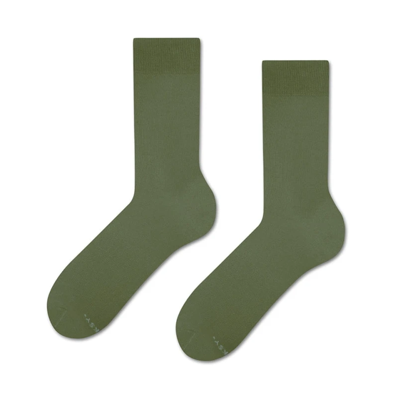 Oliwkowe skarpetki Basic - Green Olive