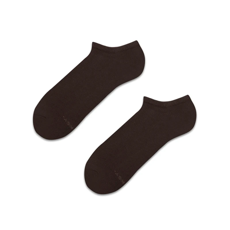 Brązowe Skarpetki Stopki Basic - Dark Chocolate