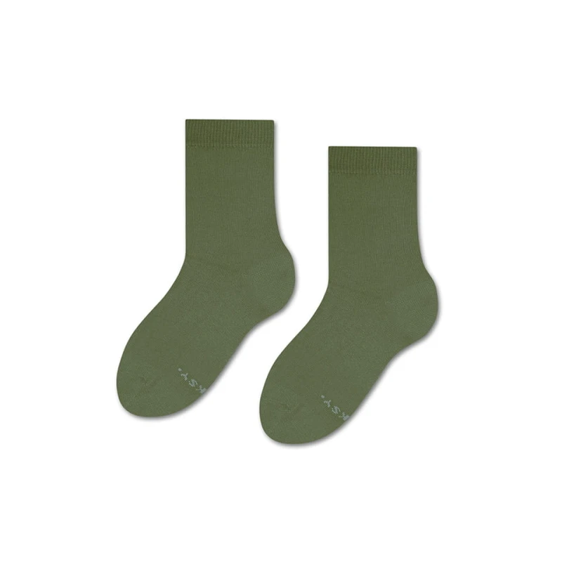 Oliwkowe skarpetki dla dzieci Basic - Green Olive