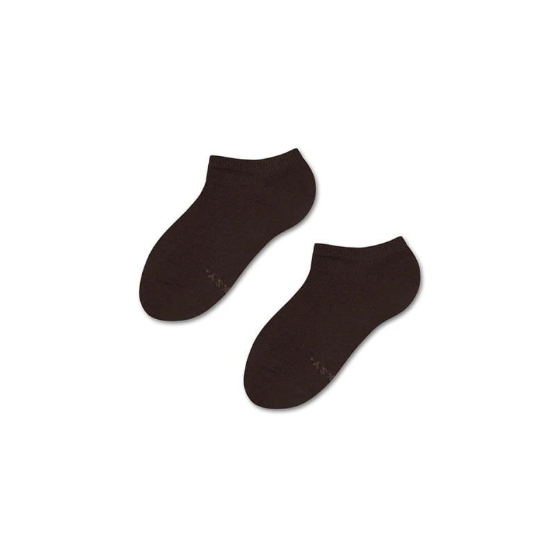 Brązowe Skarpetki Stopki dla dzieci Basic - Dark Chocolate