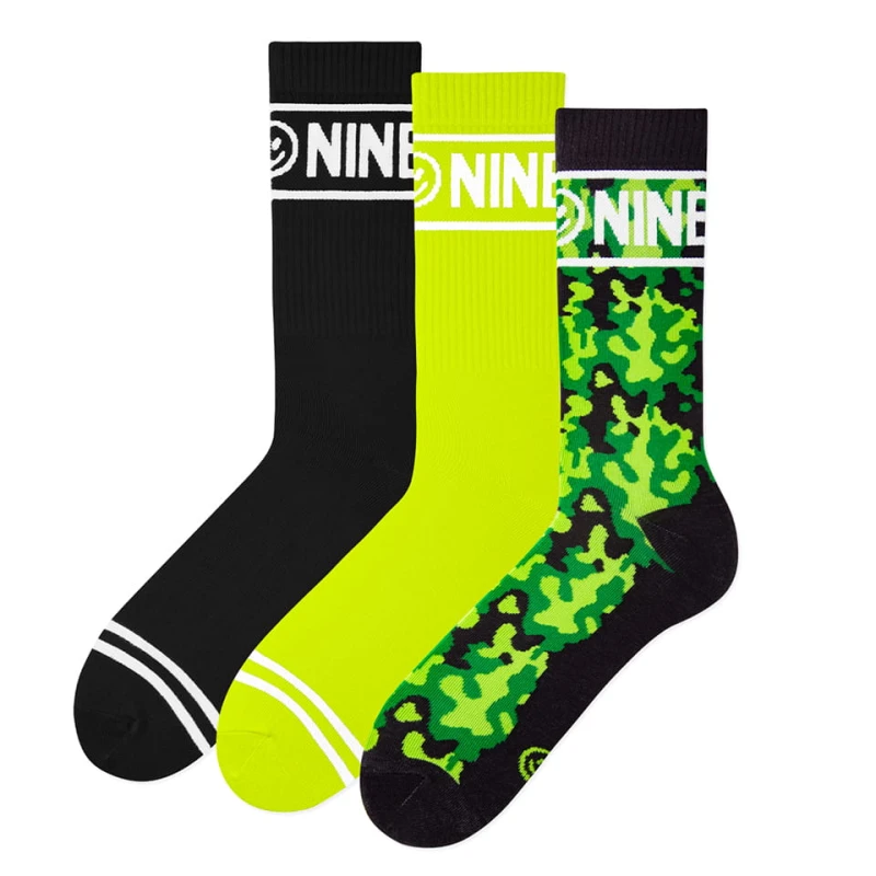 Zestaw skarpetek sportowych NINETIES CREW MILITARY FOREST 3 PACK  